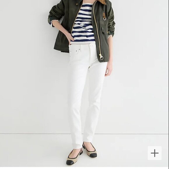 J. Crew 8" toothpick jean in white wash BQ313 Size 29 - Picture 1 of 6